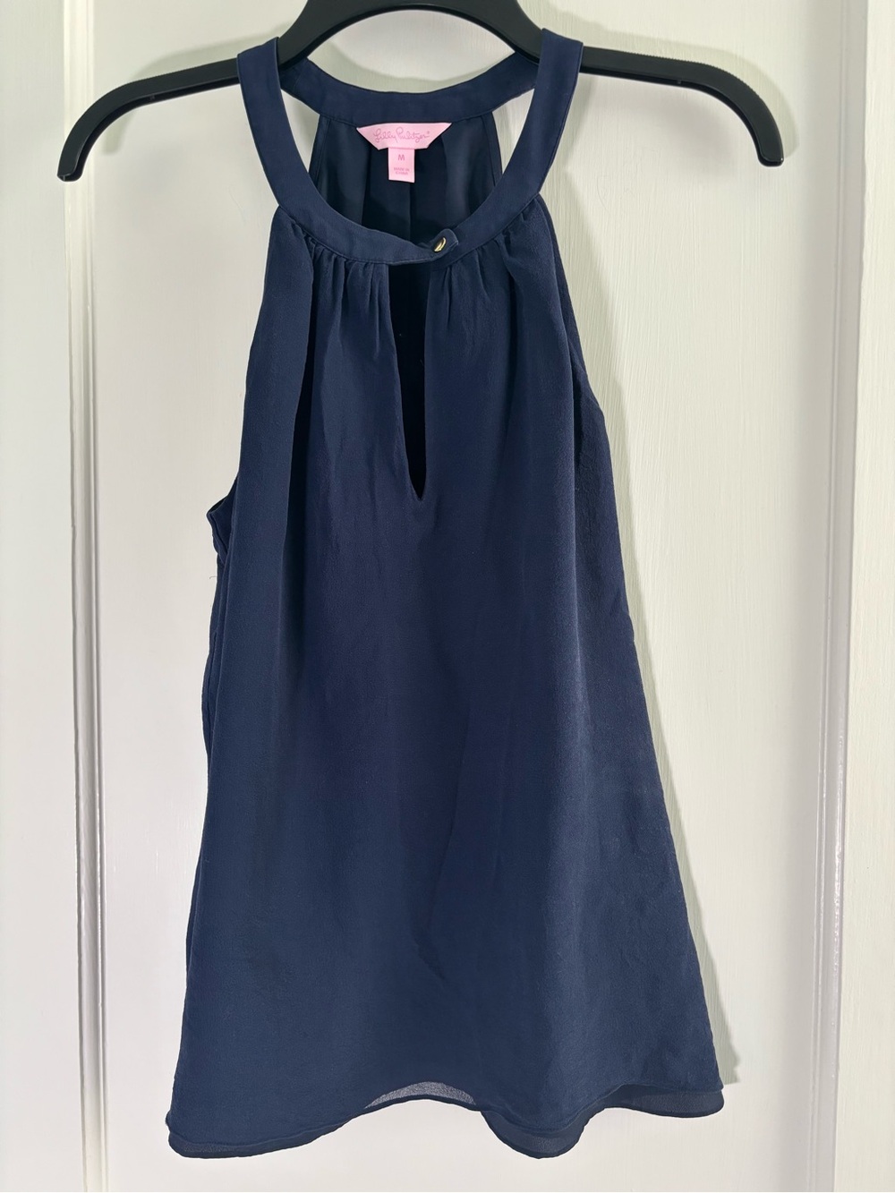 Lilly Pulitzer Navy Halter Keyhole Camisole